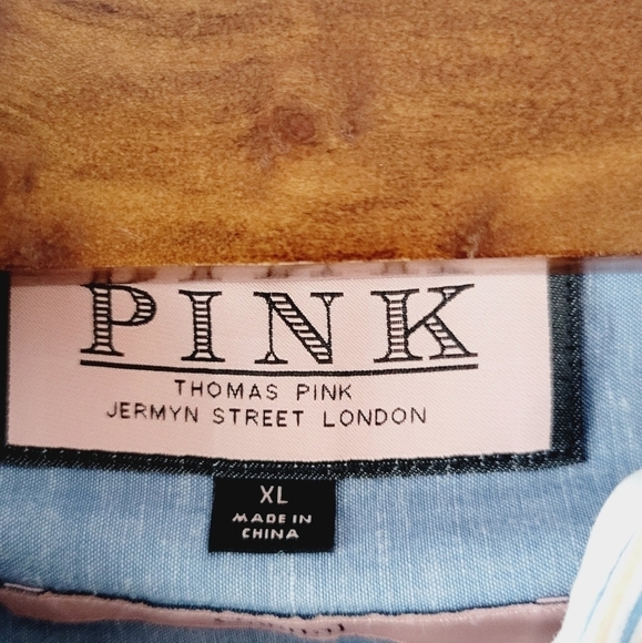 PINK casual men's stripped button down shirt‎ size XL - Picture 5 of 8